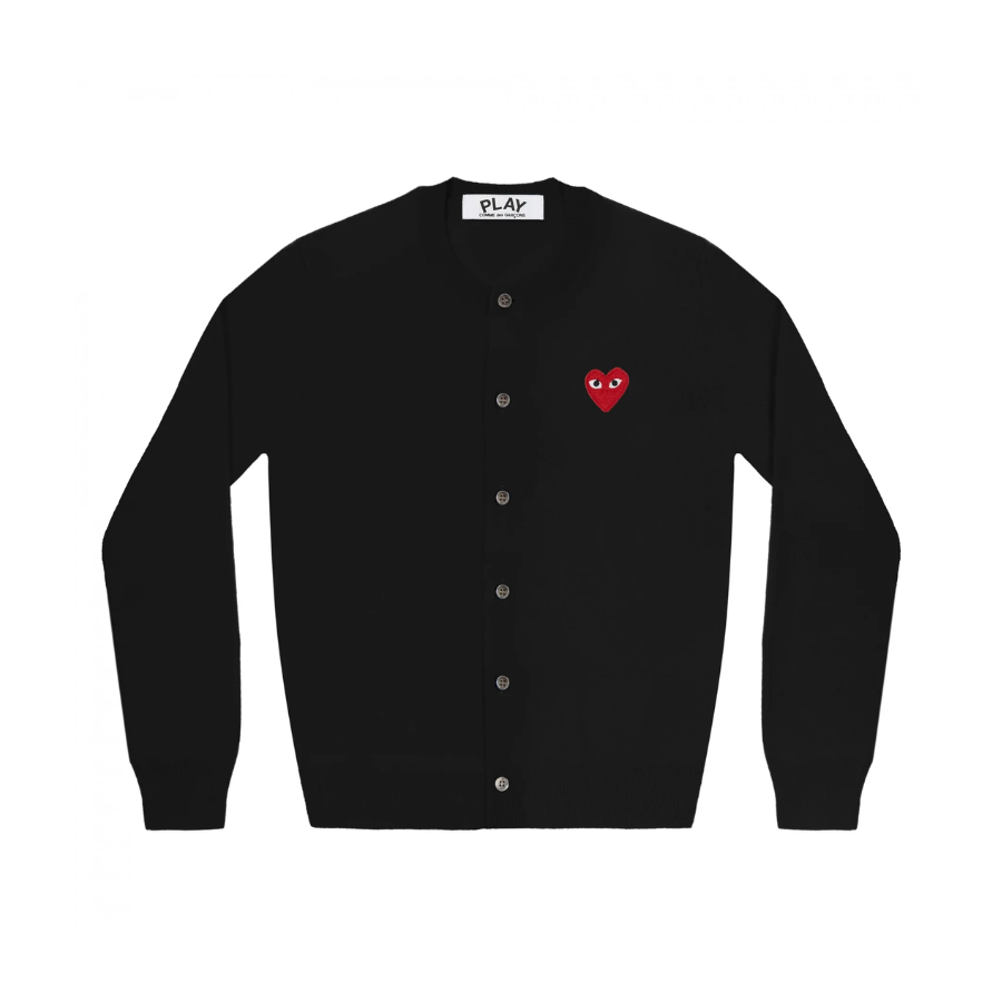 Red Emb Cardigan (Black)