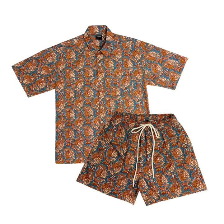 Brown Leaves Shorts
