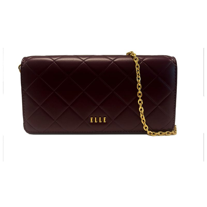 ELLE Joelle clutch Wallet (Maroon) | Isetan KL Online Store