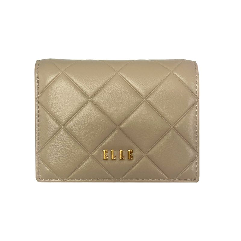 ELLE Joelle short Dual Fold Wallet (Beige) | Isetan KL Online Store