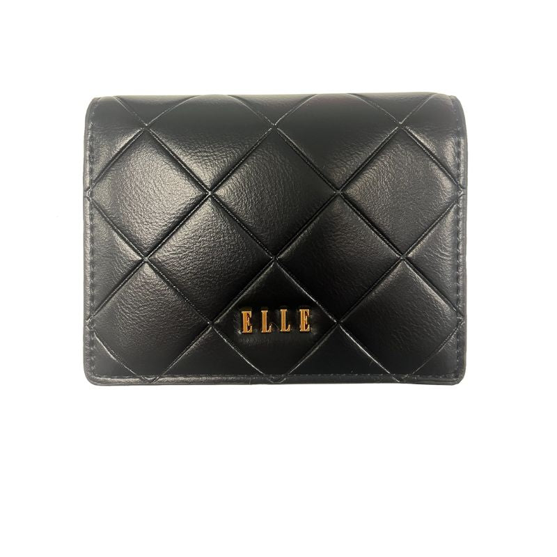 ELLE Joelle short Dual Fold Wallet (Black) | Isetan KL Online Store