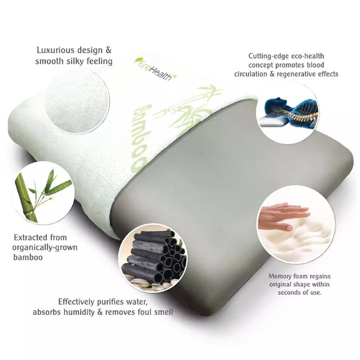 JEAN PERRY Ecohealth Bamboo Charcoal Classic Memory Pillow | Isetan KL Online Store