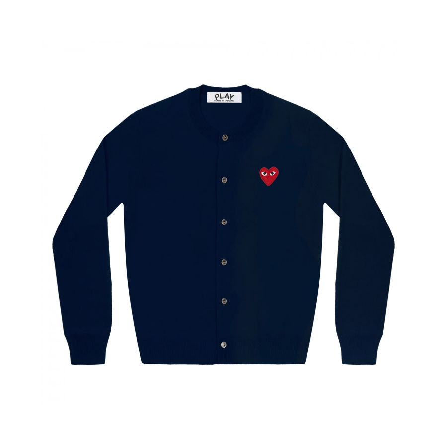 Red Emb Cardigan (Blue)