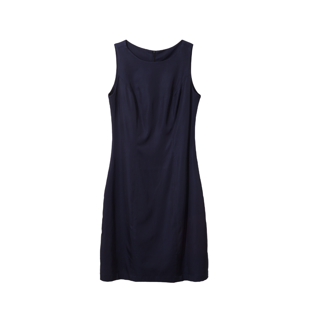 Minimalist Shift Dress (Navy)