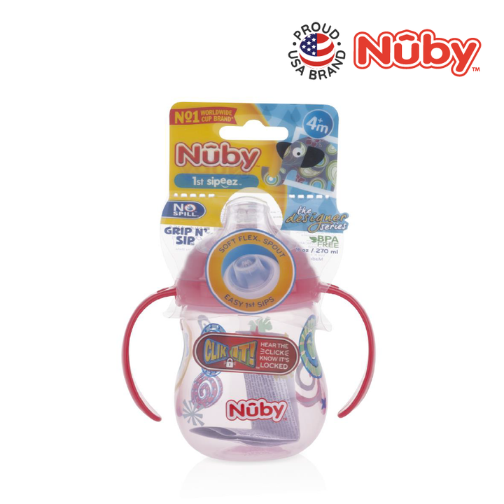 NUBY NB10320 Grip N Flip Sippy Cup Assorted (270ml/9oz) | Isetan KL Online Store