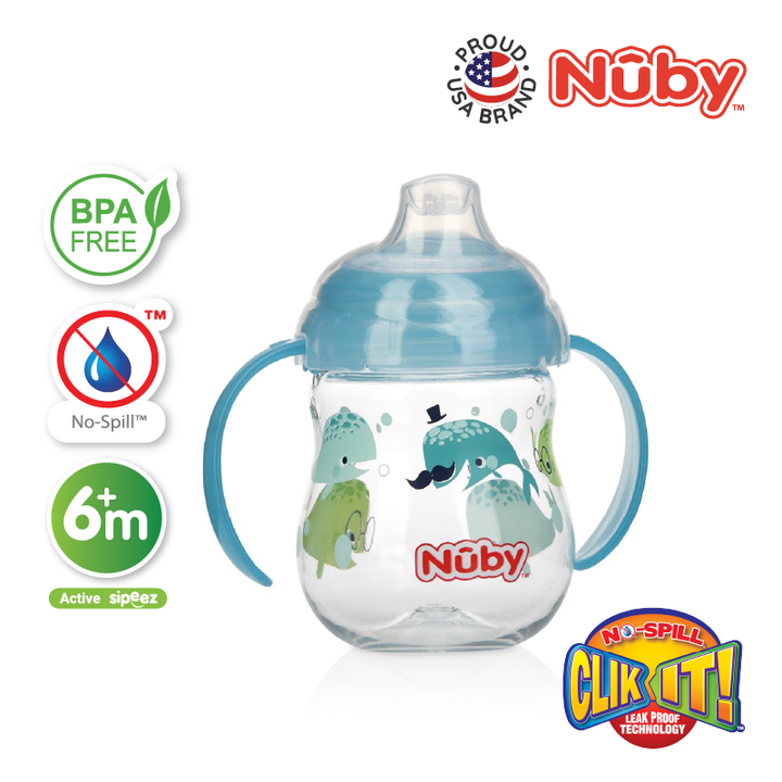 NUBY NB10320 Grip N Flip Sippy Cup Assorted (270ml/9oz) | Isetan KL Online Store