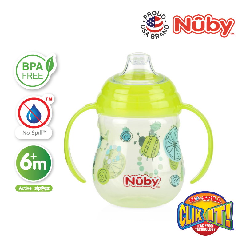 NUBY NB10320 Grip N Flip Sippy Cup Assorted (270ml/9oz) | Isetan KL Online Store