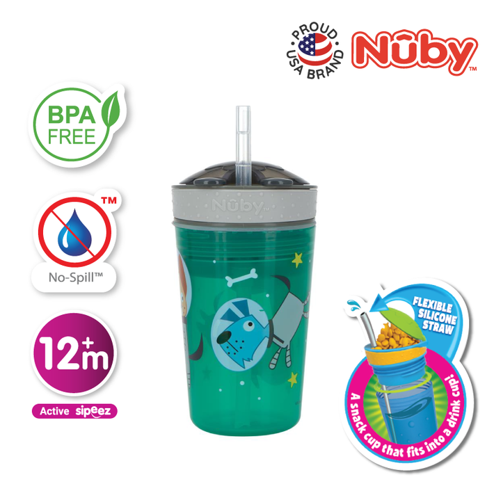 NUBY NB10436 Snack N Sip Cup (270ml/9oz) | Isetan KL Online Store