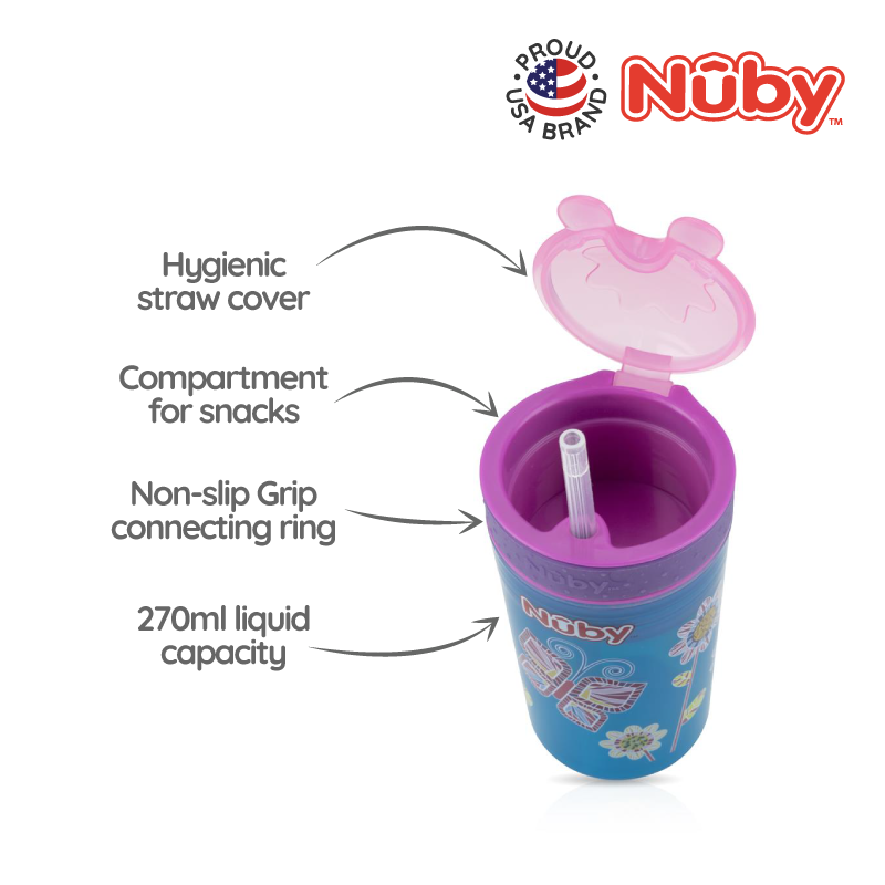 NUBY NB10436 Snack N Sip Cup (270ml/9oz) | Isetan KL Online Store