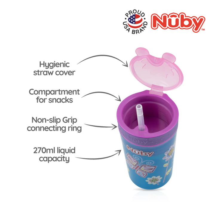 NUBY NB10436 Snack N Sip Cup (270ml/9oz) | Isetan KL Online Store