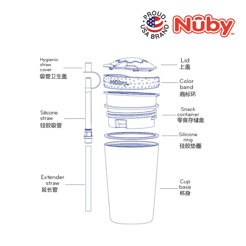 NUBY NB10436 Snack N Sip Cup (270ml/9oz) | Isetan KL Online Store