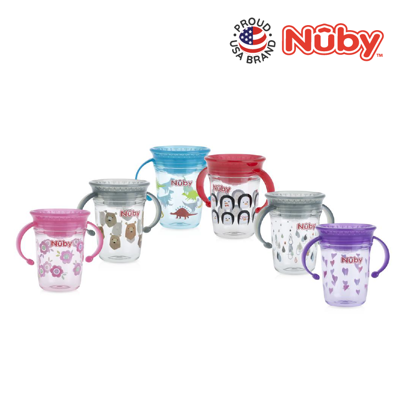 NUBY NB10503 360 Wonder Cup Twin Handle Assorted (240ml/8oz) | Isetan KL Online Store