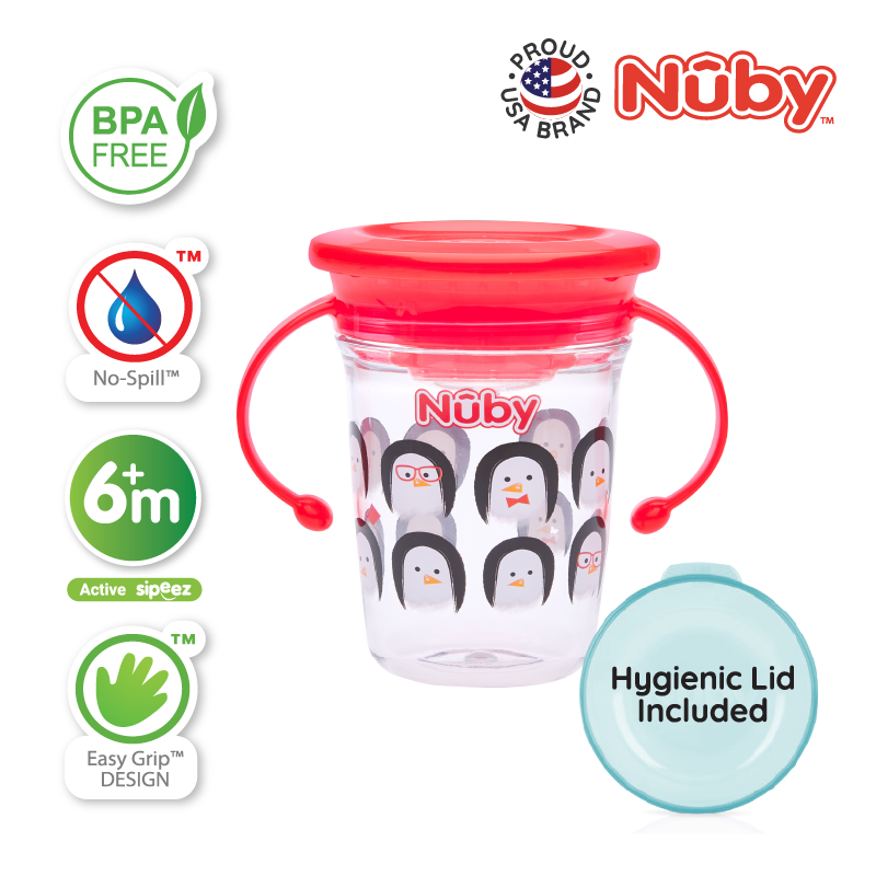 NUBY NB10503 360 Wonder Cup Twin Handle Assorted (240ml/8oz) | Isetan KL Online Store