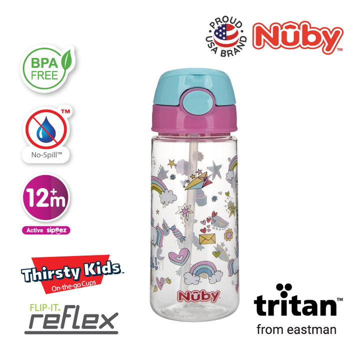NUBY NB10563 Tritan Flip-it Active Cup Assorted (532ml/18oz) | Isetan KL Online Store
