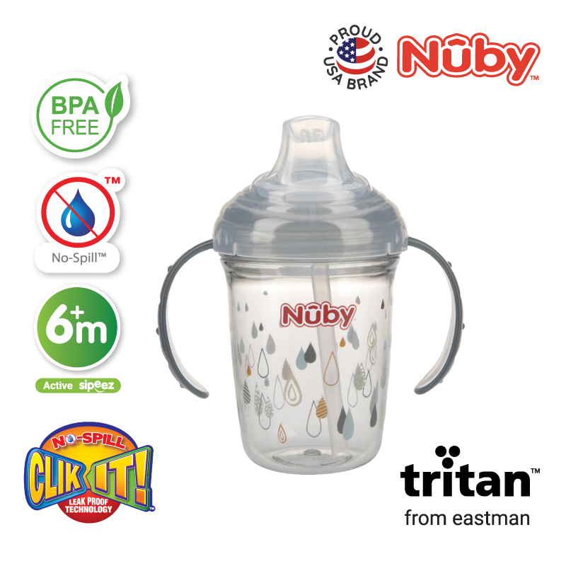 NUBY NB10567 Tritan Spout Cup assorted (240ml/8oz) | Isetan KL Online Store