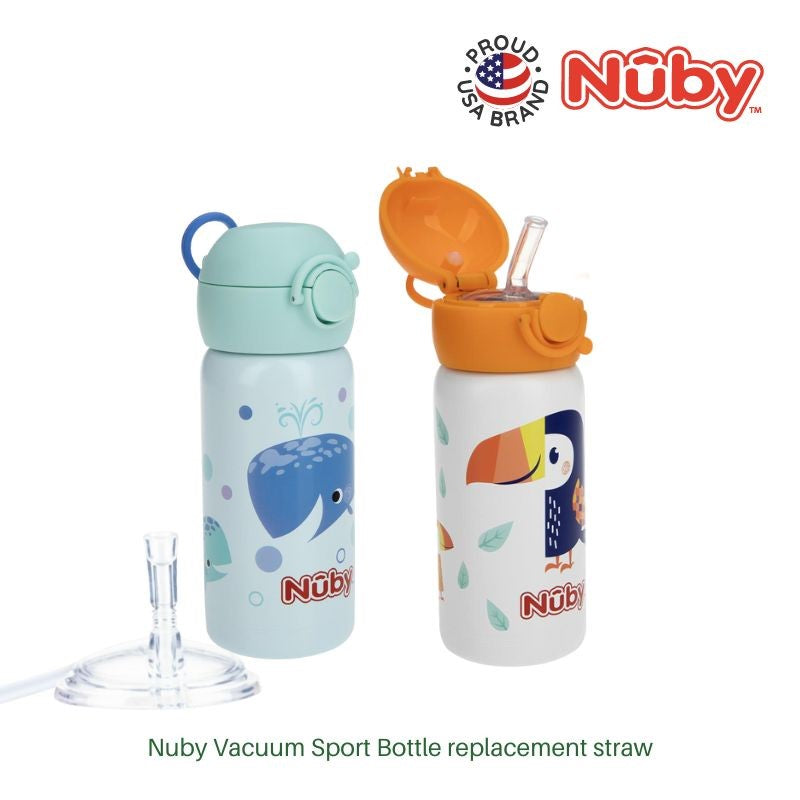 NUBY NB10713R Nuby Full Set Thin Straw Replacement for NB10713 Vacuum Sport Bottle | Isetan KL Online Store