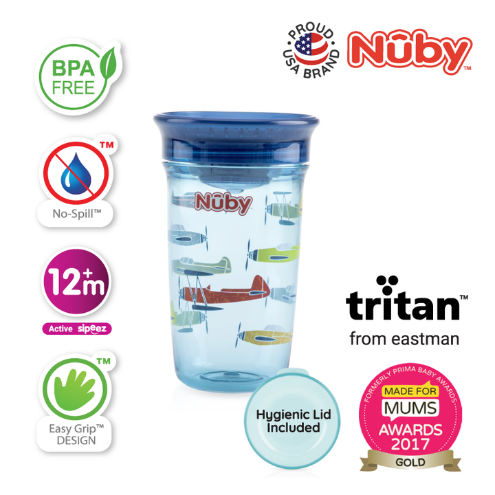 NUBY NB10739 360 Tritan Wonder Cup Assorted (300ml/10oz) | Isetan KL Online Store