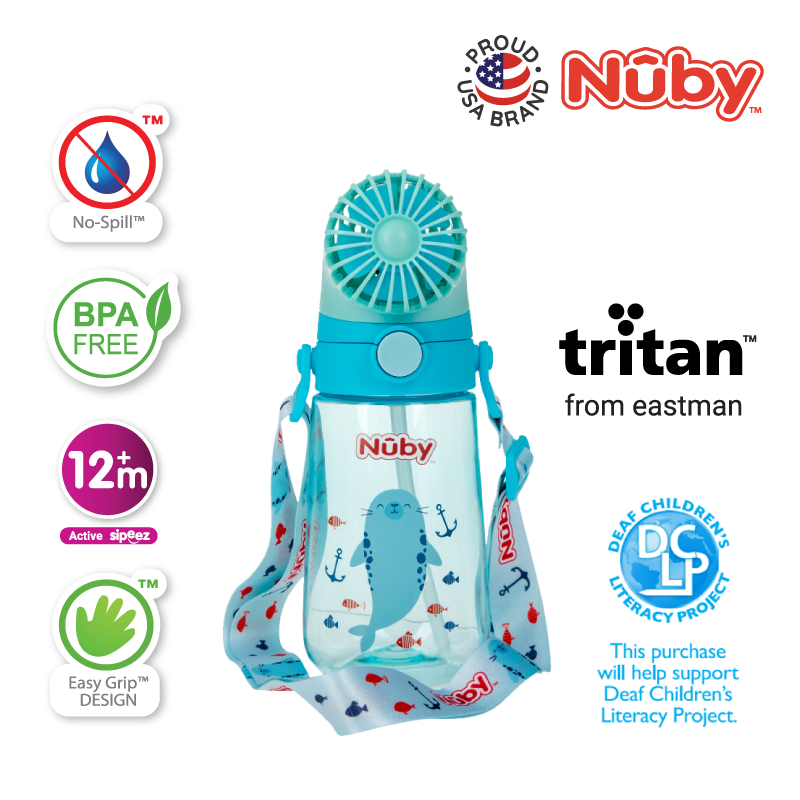 NUBY NB10747 Fan Cup with Strap (560ml/18oz) | Isetan KL Online Store