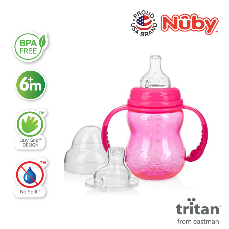 NUBY NB1748 Tritan WN Cup Handle Assorted (240ml/8oz) | Isetan KL Online Store