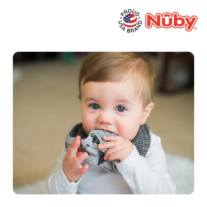 NUBY NB4324 Muslin Bandana Bibs & Teether (2pack) | Isetan KL Online Store
