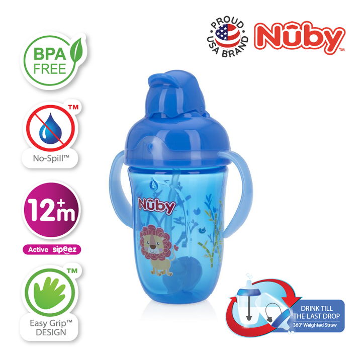 NUBY NB52002 Flip-it Handle Cup Assorted (270ml/9oz) | Isetan KL Online Store