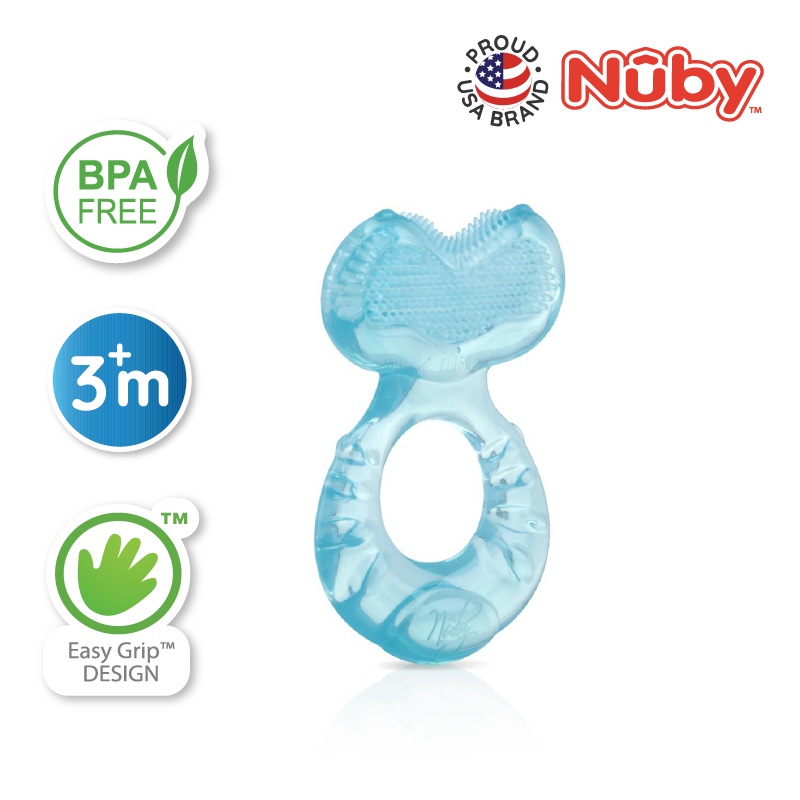 NUBY NB53005 Comfort Silicone Fish Shaped Teether & Case Assorted | Isetan KL Online Store