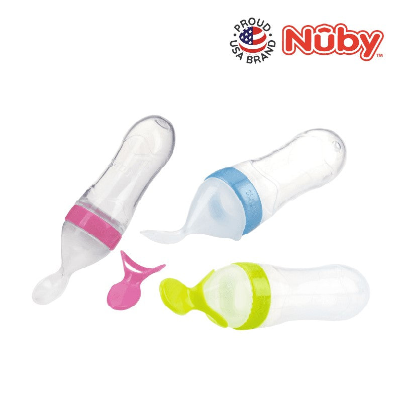 NUBY NB5459 Nuby Garden Fresh Silicone Squeeze Feeder with 2 Spoons | Isetan KL Online Store