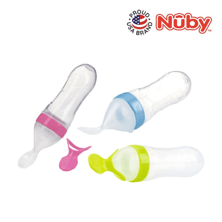 NUBY NB5459 Nuby Garden Fresh Silicone Squeeze Feeder with 2 Spoons | Isetan KL Online Store
