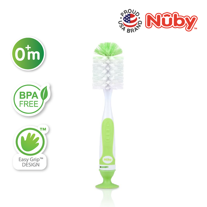 NUBY NB5523 Bottle Brush & Nipple Brush Assorted (1pc) | Isetan KL Online Store