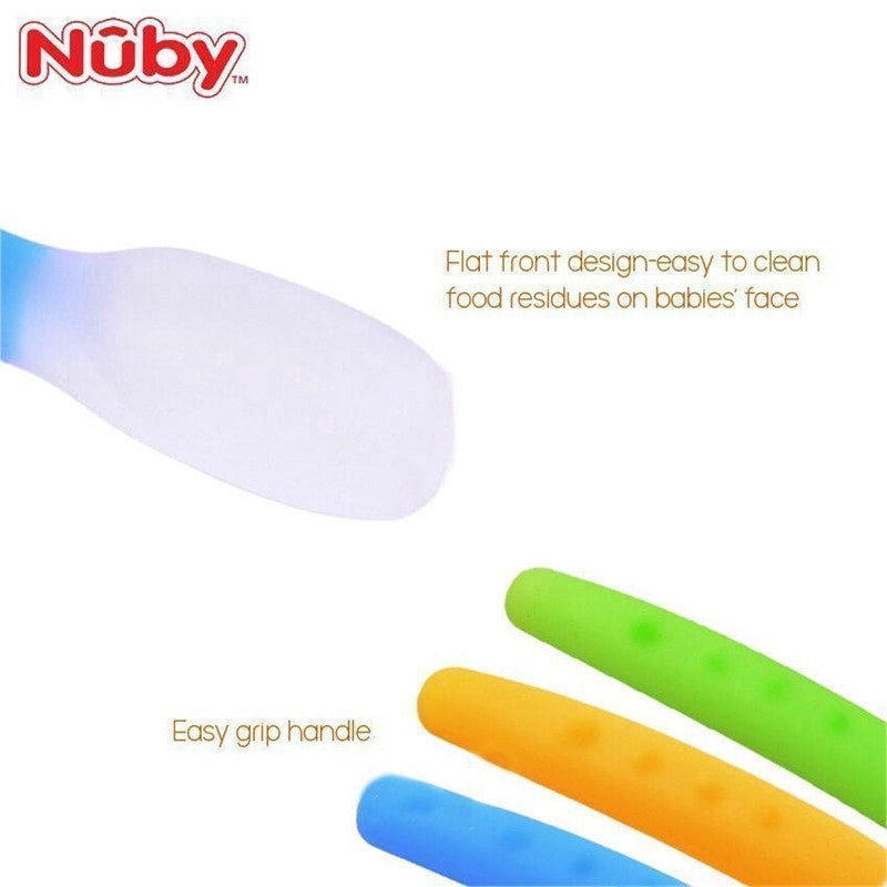NUBY NB5560 Nuby Garden Fresh Silicone Spoon with Hygenic Case Assorted (1pc) | Isetan KL Online Store