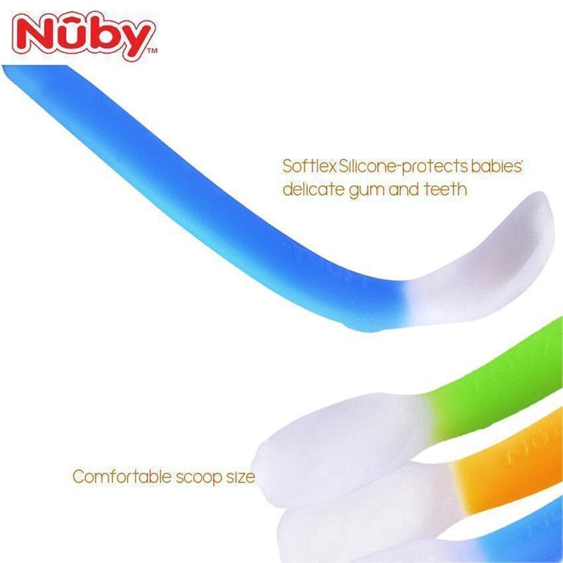 NUBY NB5560 Nuby Garden Fresh Silicone Spoon with Hygenic Case Assorted (1pc) | Isetan KL Online Store