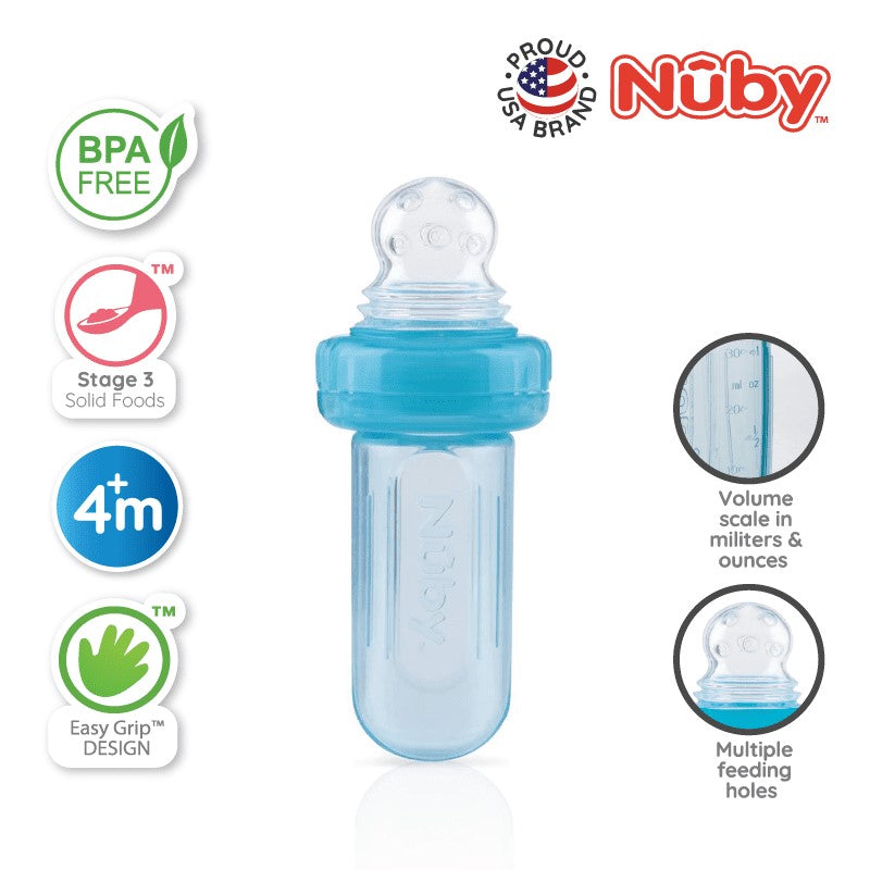 NUBY NB5577 Nuby Mini Squeeze Feeder with Hygienic Cover (1pc) Assorted | Isetan KL Online Store