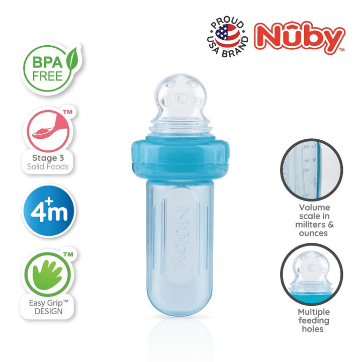NUBY NB5577 Nuby Mini Squeeze Feeder with Hygienic Cover (1pc) Assorted | Isetan KL Online Store