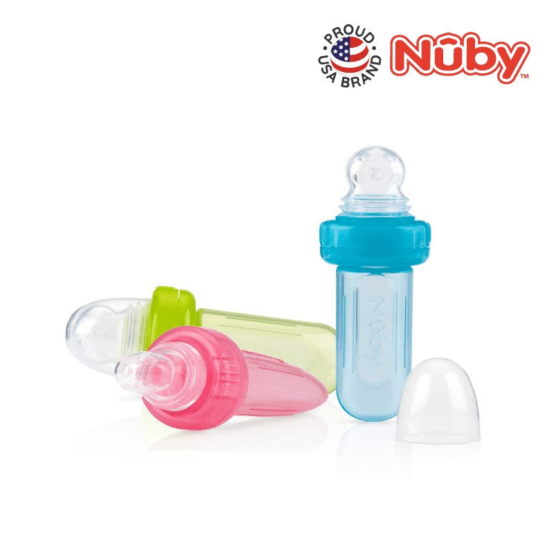NUBY NB5577 Nuby Mini Squeeze Feeder with Hygienic Cover (1pc) Assorted | Isetan KL Online Store