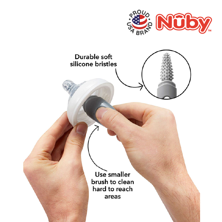 NUBY NB5629 Bottle Brush Silicone Assorted (1pc) | Isetan KL Online Store