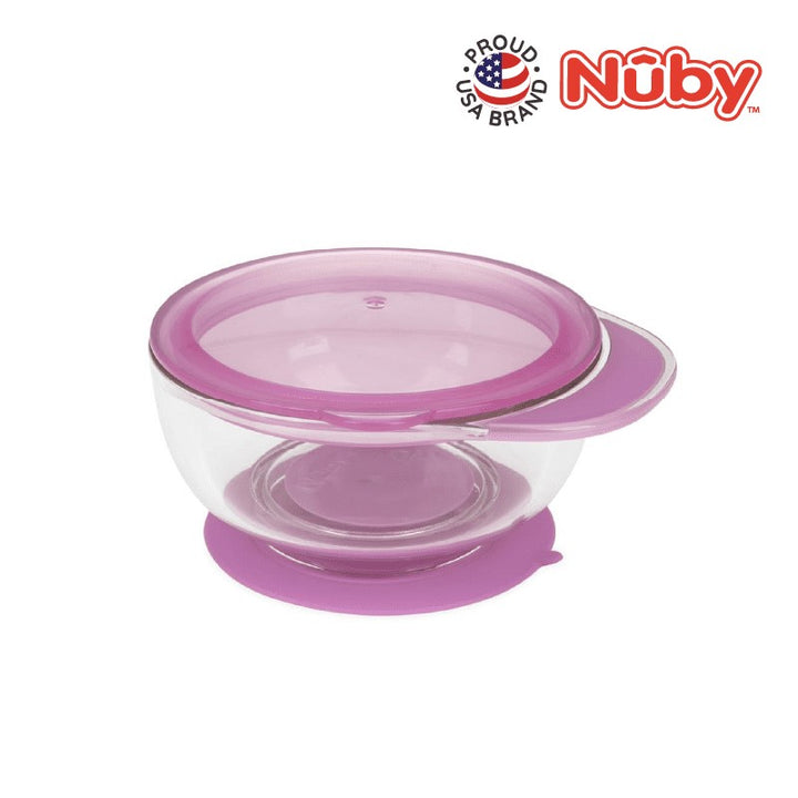 NUBY NB5663 Nuby Tritan Bowl With Suction Base and Lid | Isetan KL Online Store