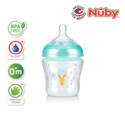 NUBY NB68056 Natural Touch Bottle Slow Flow Nipple (180ml/6oz) | Isetan KL Online Store
