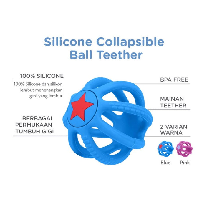 NUBY NB6889 Nuby Silicone Collapsible Ball - FDA | Isetan KL Online Store