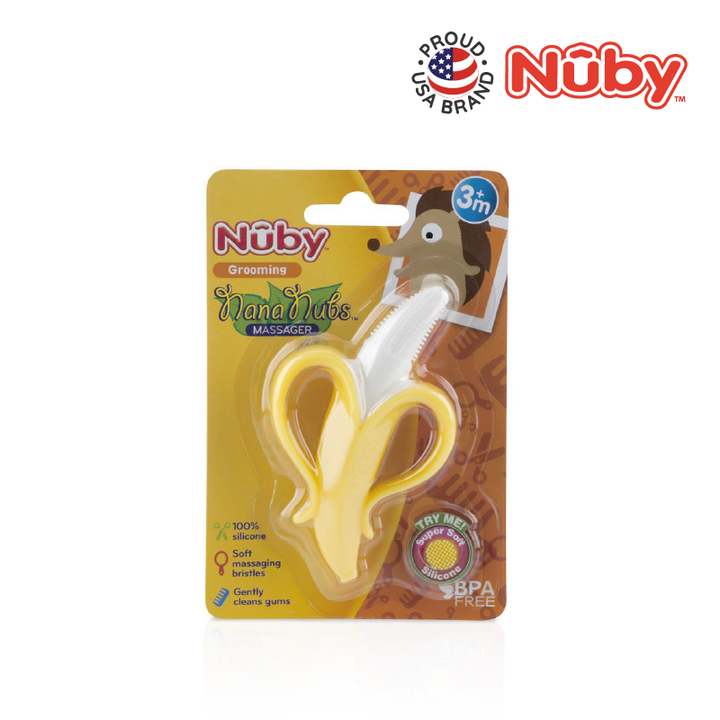 NUBY NB782 Toothbrush Banana 360 Degree Bristles Assorted (1pc) | Isetan KL Online Store