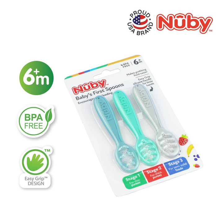 NUBY NB80913 Nuby 3 Stage Dipping Spoons | Isetan KL Online Store