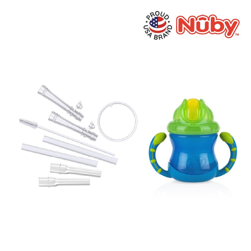 NUBY NB92103 Flip-it Cup Fat & Thin Straw Combo Replacement Kit | Isetan KL Online Store