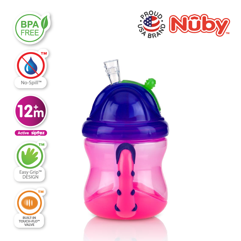 NUBY NB92166 Flip N Sip Cup Assorted (240ml/8oz) | Isetan KL Online Store