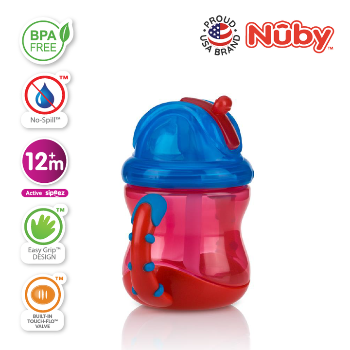 NUBY NB92166 Flip N Sip Cup Assorted (240ml/8oz) | Isetan KL Online Store