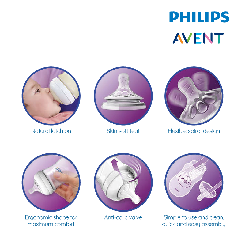 PHILIPS AVENT Natural Bottle Decorated Bottle 9oz/260ml (Single Pack) | Isetan KL Online Store