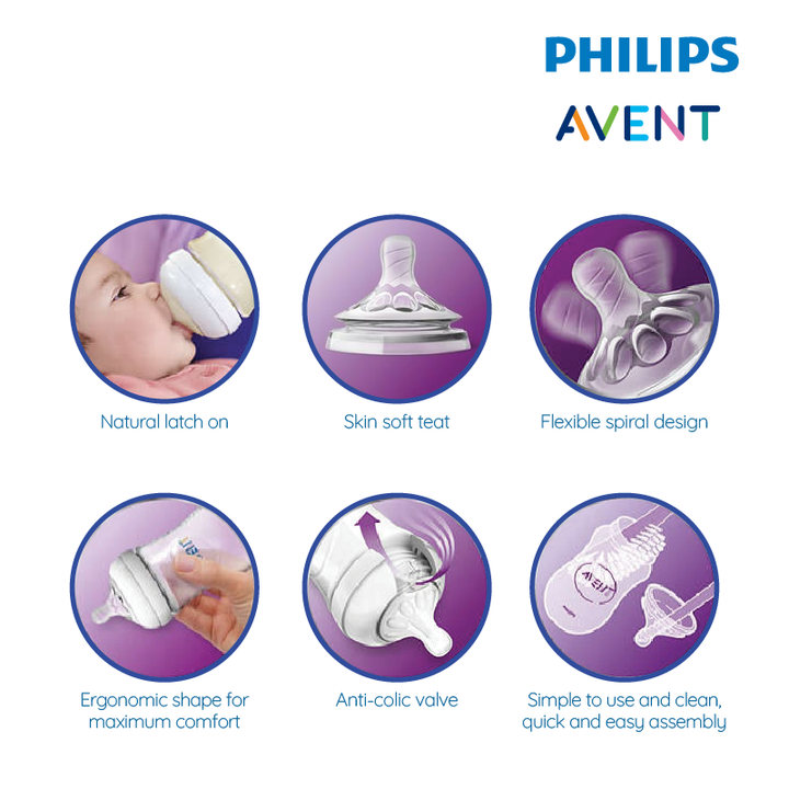 PHILIPS AVENT Natural Bottle Decorated Bottle 9oz/260ml (Single Pack) | Isetan KL Online Store