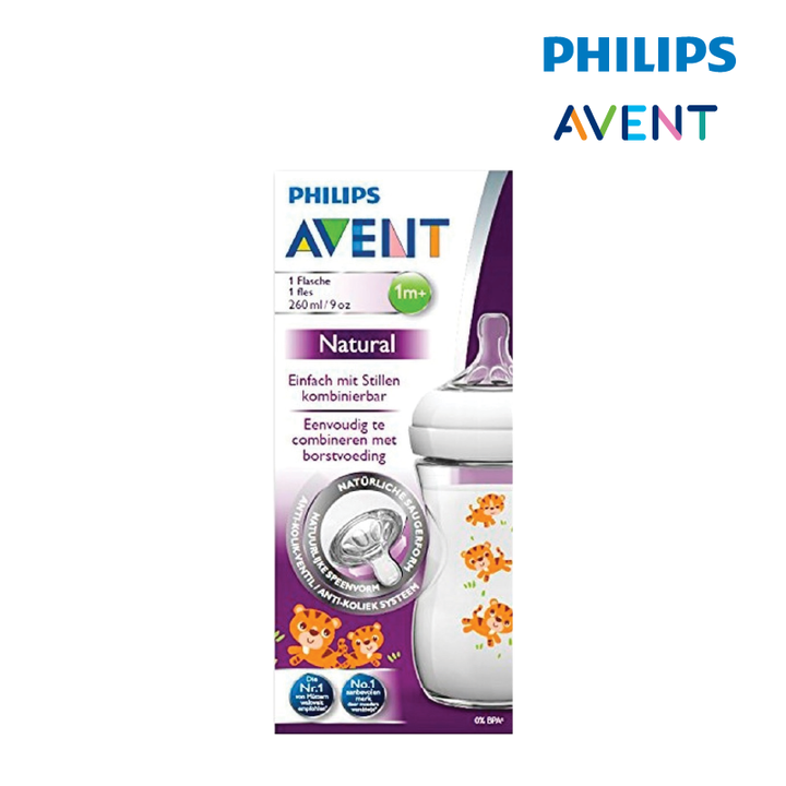 PHILIPS AVENT Natural Bottle Decorated Bottle 9oz/260ml (Single Pack) | Isetan KL Online Store