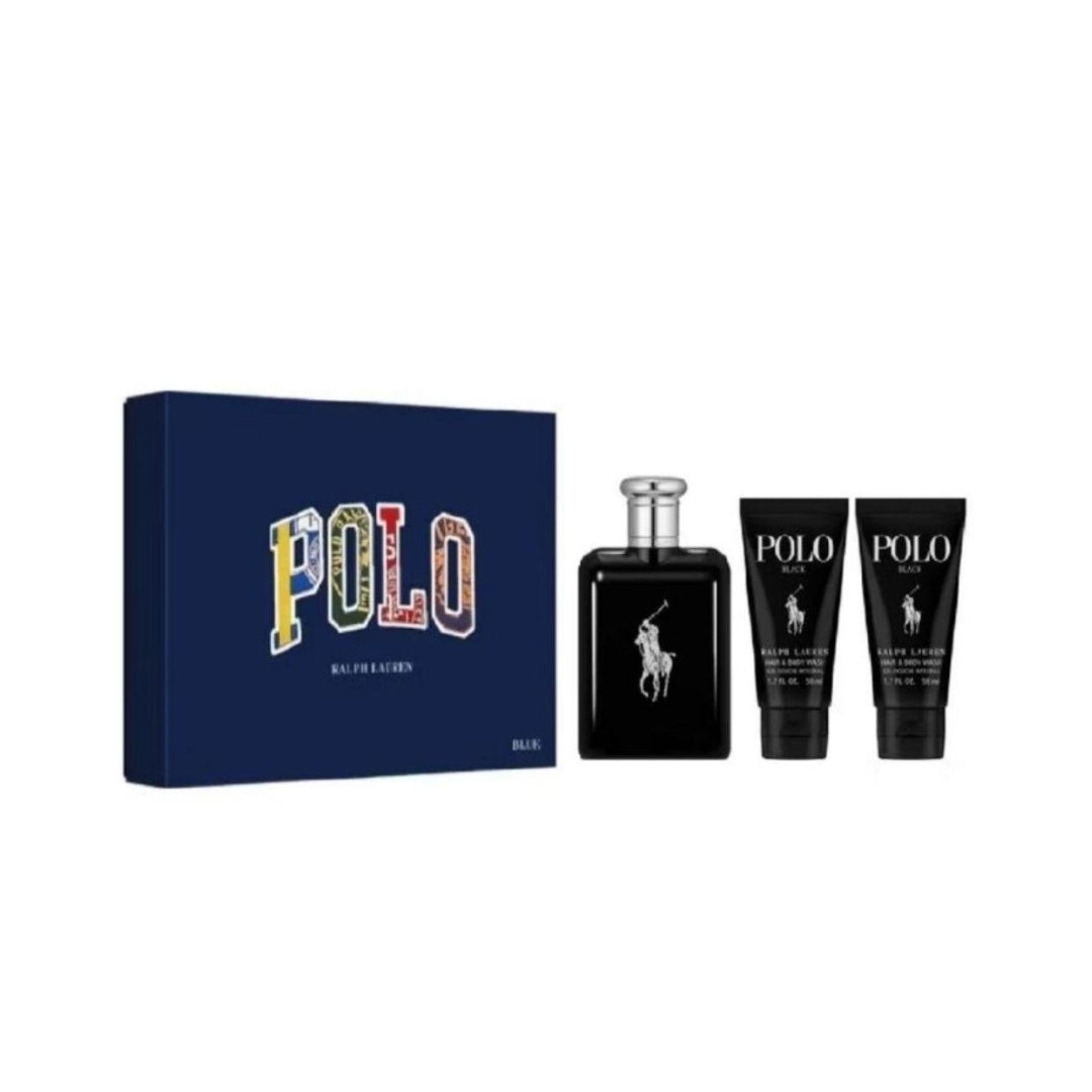 Polo Black EDT 120ml + Hair Body Wash 50ml x2