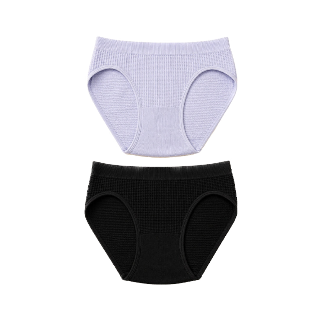 Essentials Seamless Knit Midi Panty (Assorted Black / Purple)