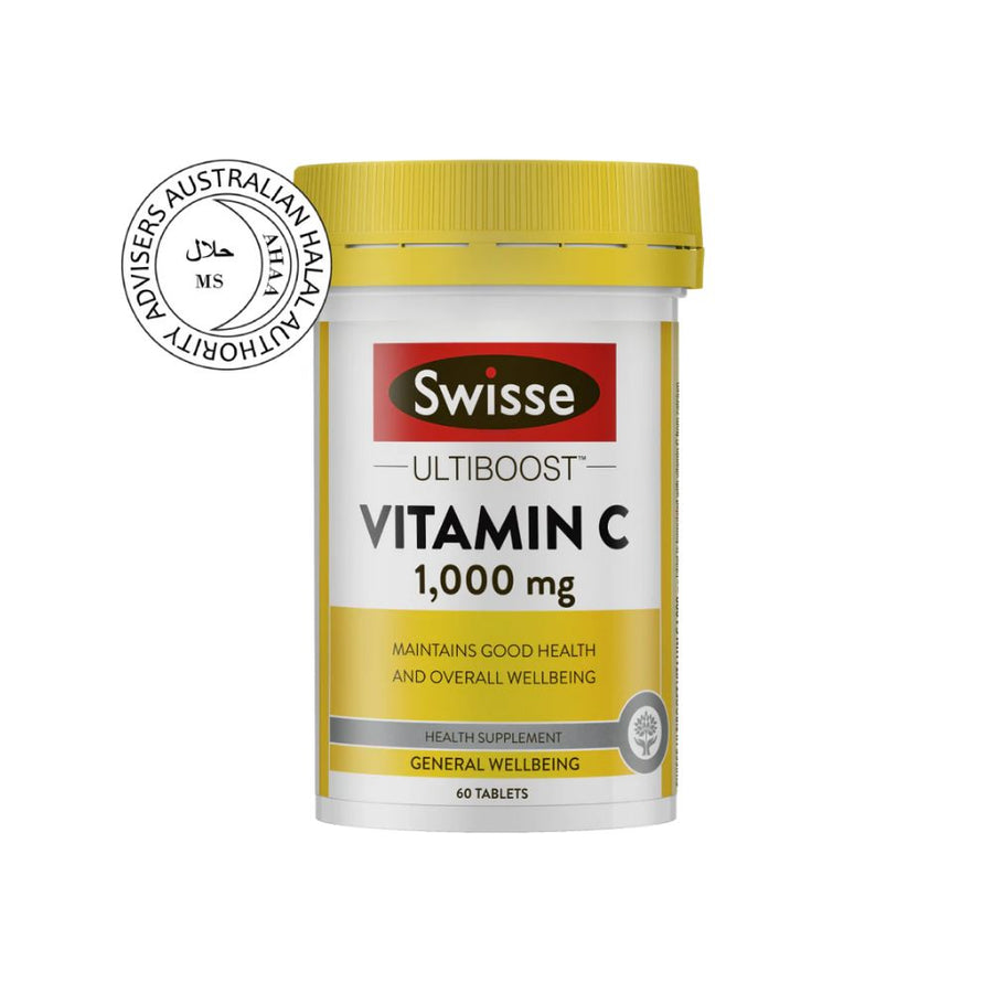 Swisse Ultiboost Vitamin C 1000mg 60 Tablets - High Potency Immune and Antioxidant Support Isetan KL
