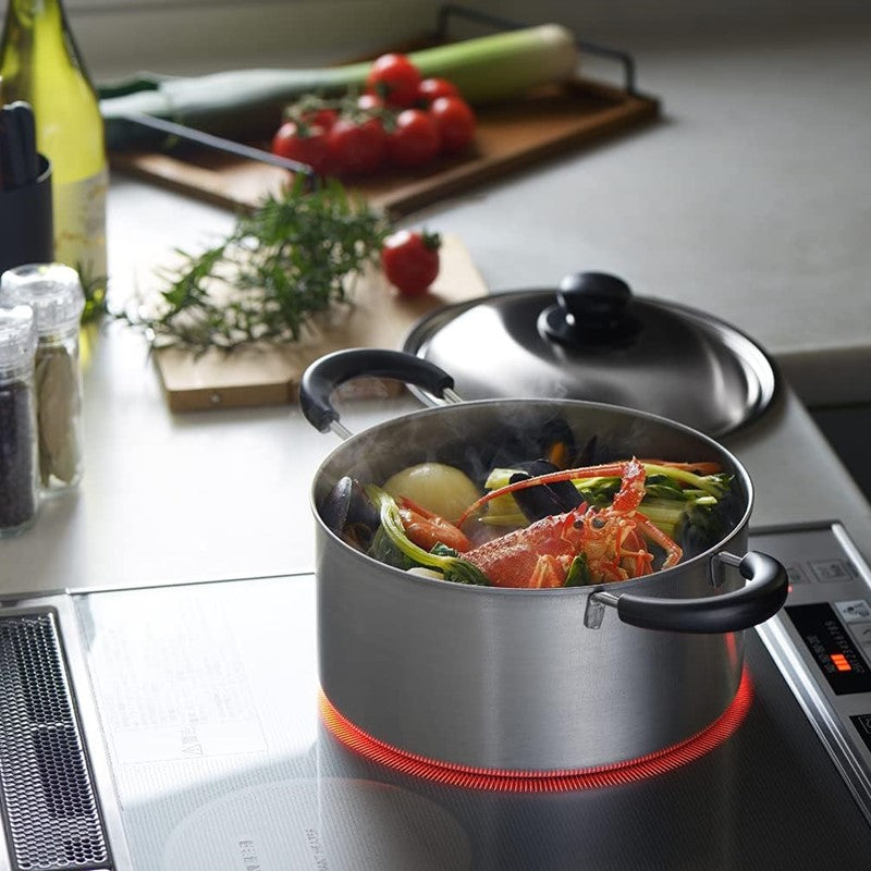 YOSHIKAWA Cook Easy Stainless Steel Two Handed Pan 22cm | Isetan KL Online Store